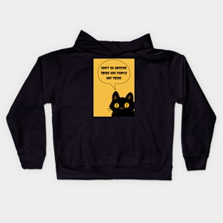 Yellow Eyes Cat Kids Hoodie